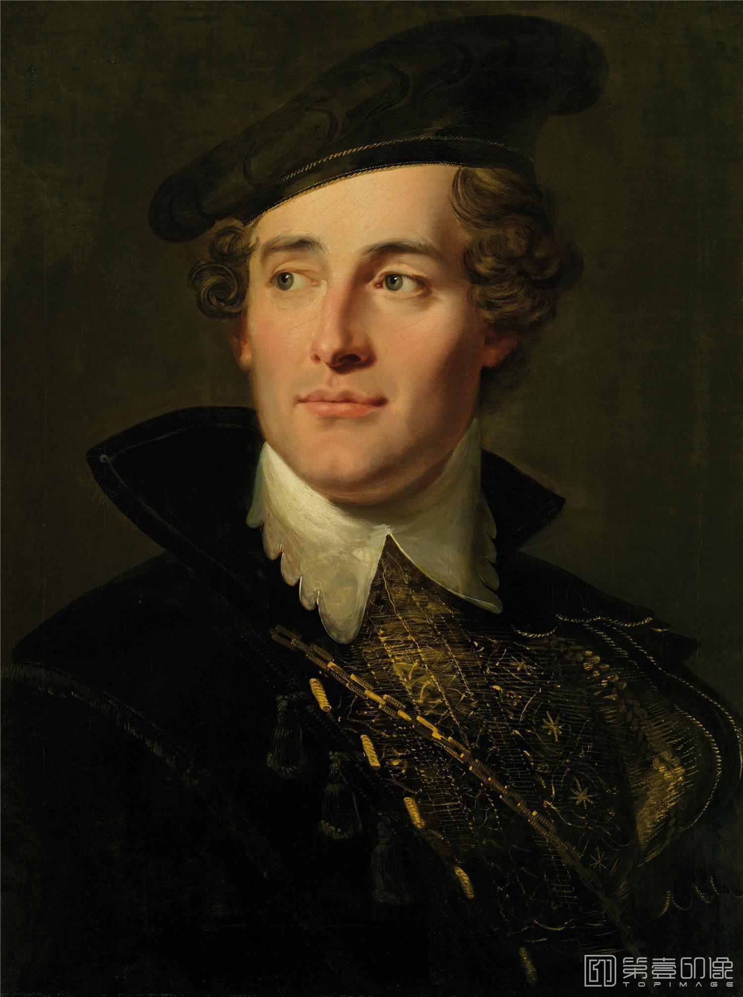 油画-列支敦士登皇家美术馆-Moritz Michael DaffingerThe Actor Joseph Koberwein as Duke Alfons in Goethe’s Torquato Tasso-327